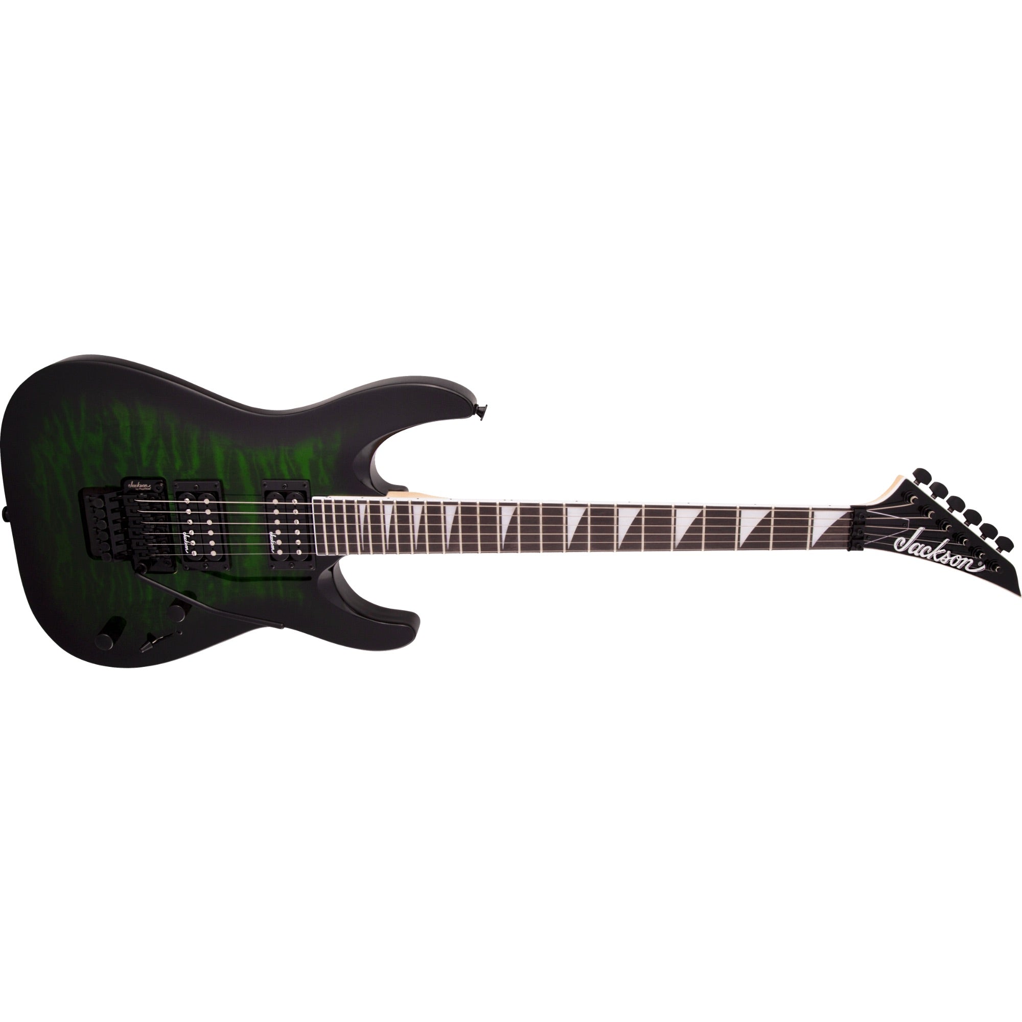 Jackson JS Series Dinky Arch Top JS32Q DKA, Transparent Green Burst