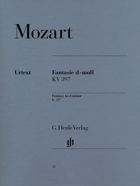 Mozart: Fantasy in D Minor K 397 Piano Solo