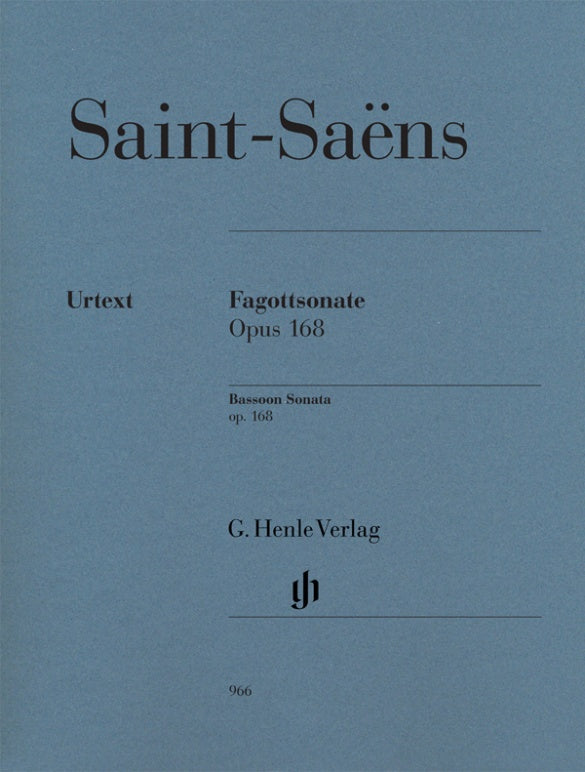 Saint-Saëns: Bassoon Sonata Op 168 for Bassoon & Piano