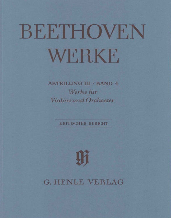 Beethoven: Works for Violin & Orchestra Full Score