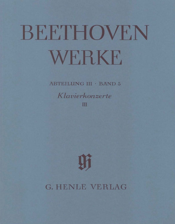 Beethoven: Piano Concertos Volume 3 Full Score