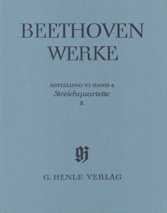 Beethoven: String Quartets Op 59 74 95 Full Score