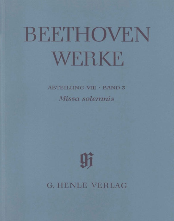 Beethoven: Missa solemnis in D Major Op 123 Full Score