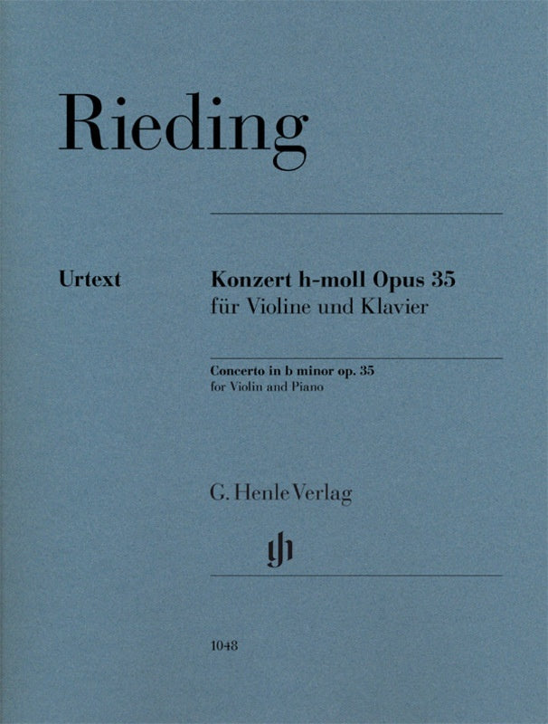 Rieding: Violin Concerto in B Minor Op 35 for Violin & Piano