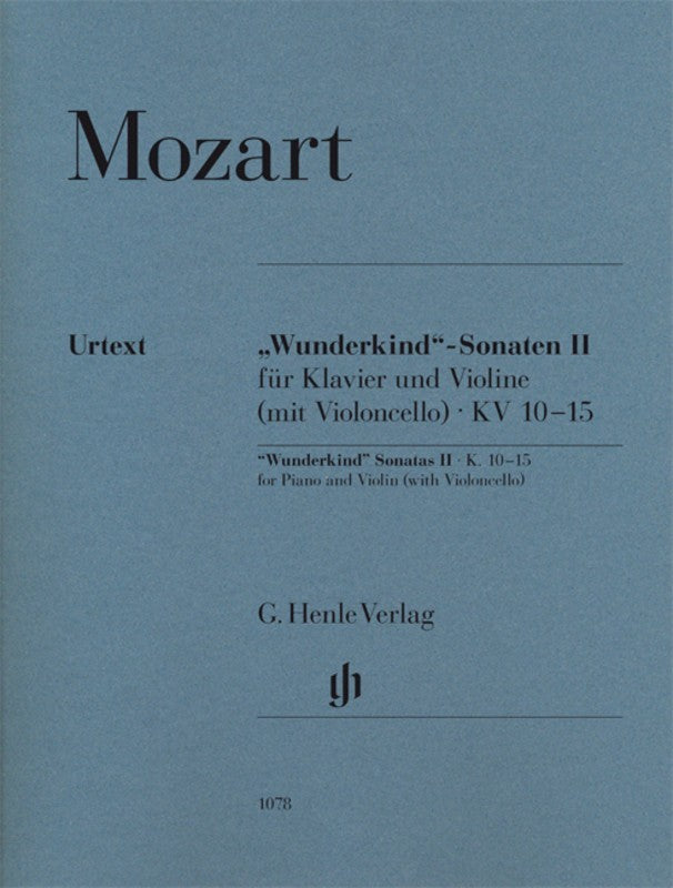 Mozart: Wunderkind Sonatas Violin Vol 2 K 10-15 for Violin & Piano