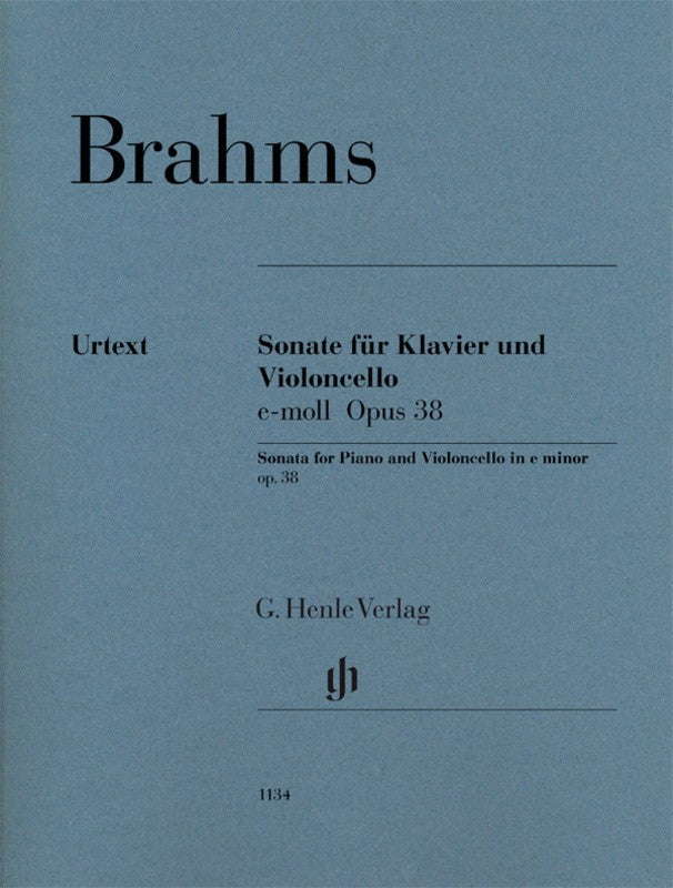 Brahms: Cello Sonata in E Minor Op 38 Cello & Piano