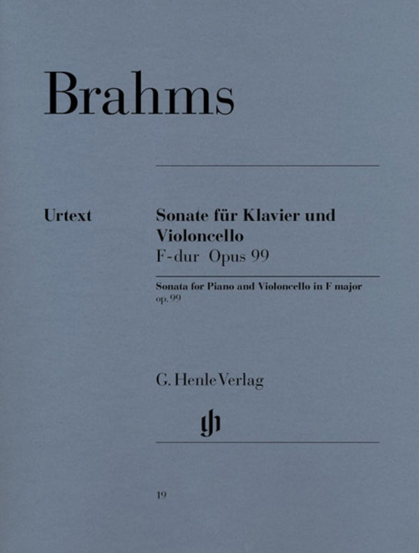 Brahms: Cello Sonata in F Major Op 99 Cello & Piano