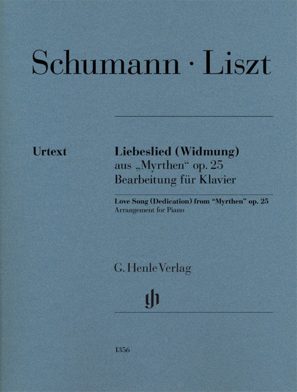 Liszt: Love Song (Dedication) from “Myrthen” op. 25 (Schumann) Piano Solo