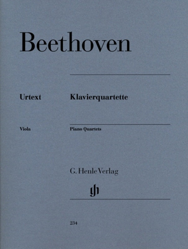 Beethoven: Piano Quartets Score & Parts