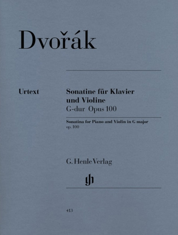 Dvorak: Violin Sonatina in G Major Op 100 for Violin & Piano