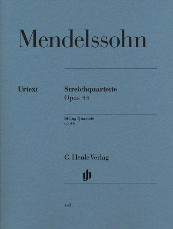 Mendelssohn: String Quartets Op 44 Nos 1-3 Score & Parts