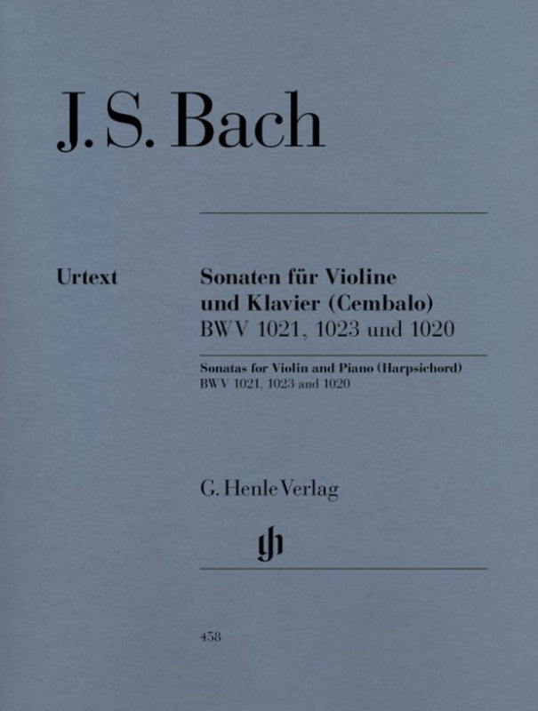 Bach: Three Sonatas for Violin BWV 1020 1021 1023