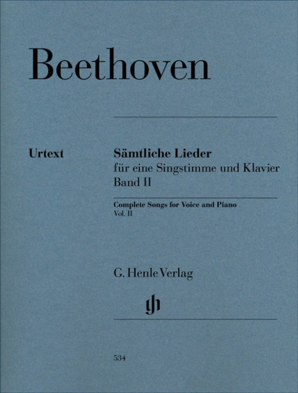 Beethoven: Complete Songs for Voice & Piano Volume 2