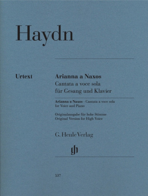 Haydn: Arianna a Naxos Cantata Hob XXVIb:2 Voice & Piano