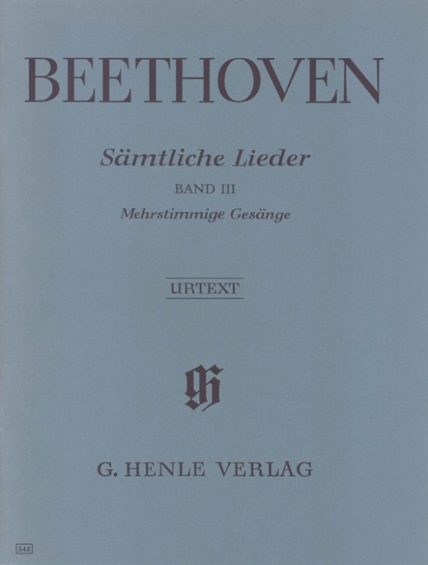 Beethoven: Complete Songs for Voice & Piano Volume 3