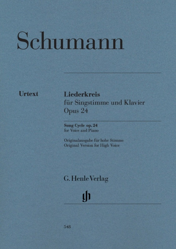 Schumann: Liederkreis Song Cycle for High Voice Op 24