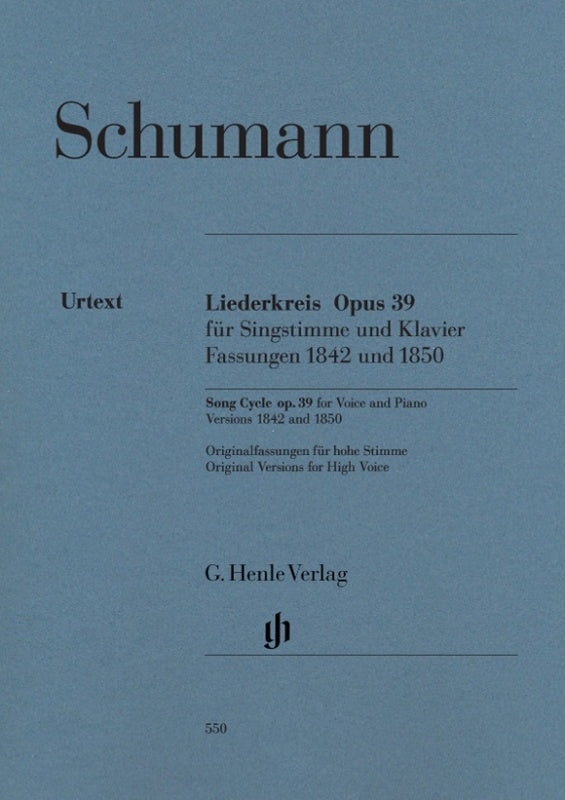 Schumann: Liederkreis Song Cycle for High Voice Op 39