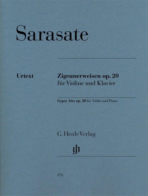 Sarasate: Gypsy Airs Op 20 Violin & Piano
