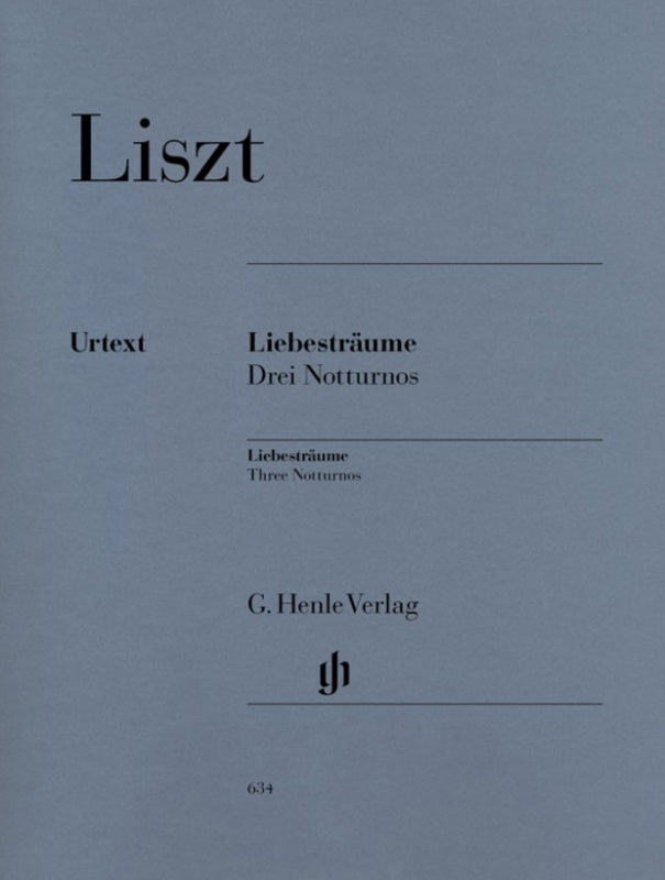 Liszt: Liebestraume 3 Notturnos Piano Solo