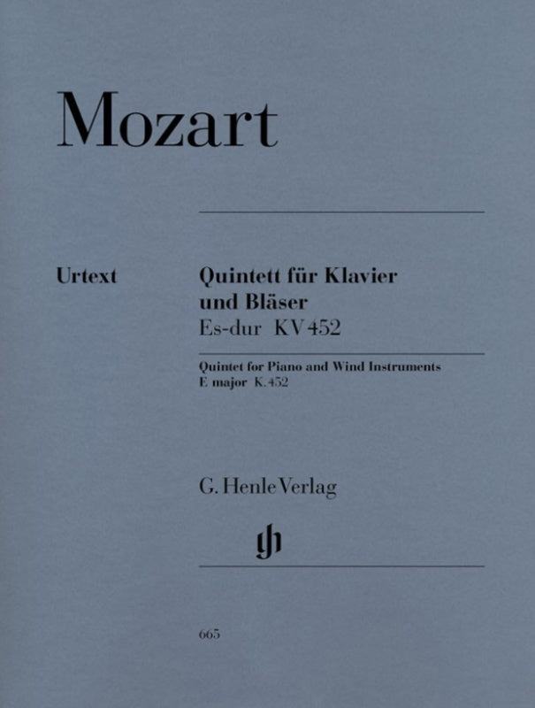 Mozart: Quintet in E-flat Major K 452 Score & Parts