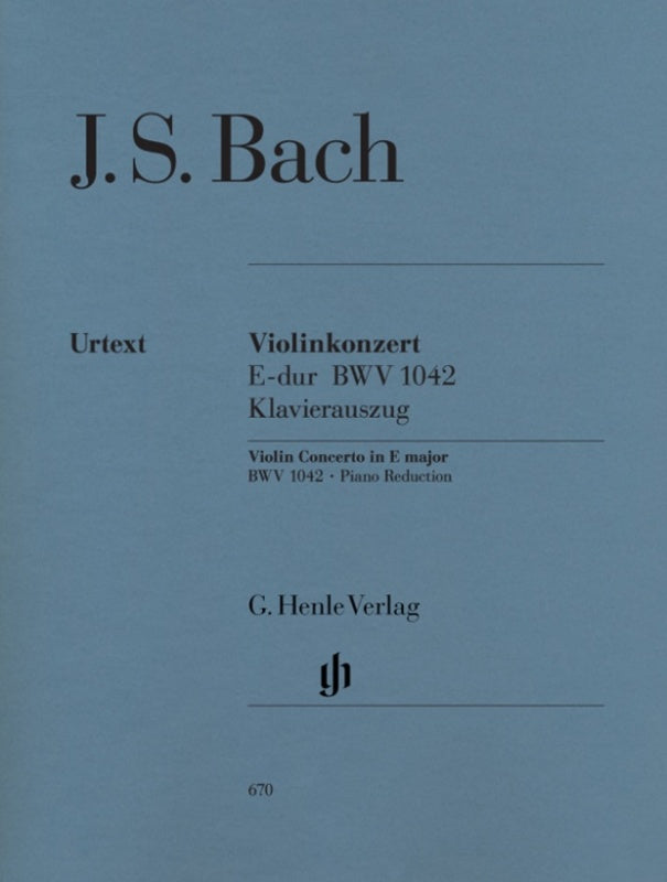 Bach: Violin Concerto in E Major BWV 1042 Violin & Piano