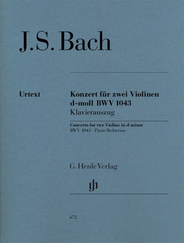 Bach: Concerto for 2 Violins D Minor BWV 1043 2 for Violin & Piano