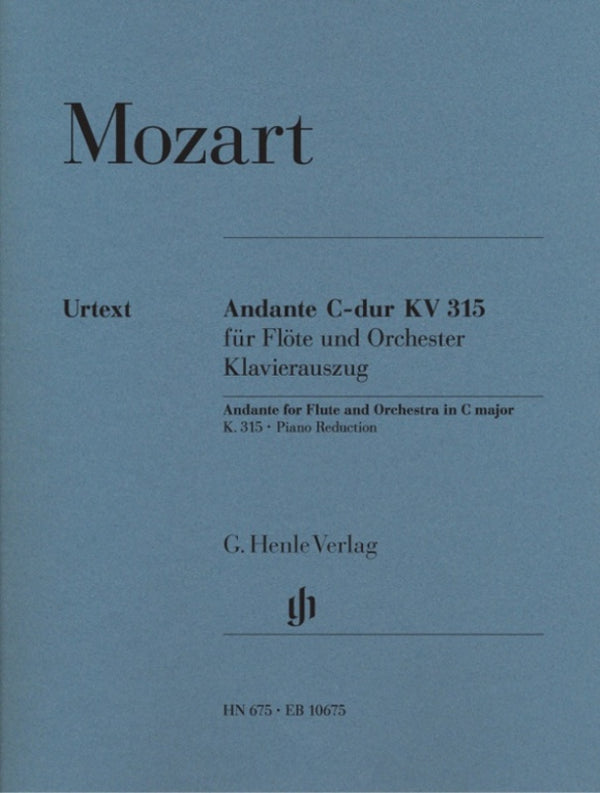 Mozart: Andante for Flute in C Major K 315 Flute & Piano