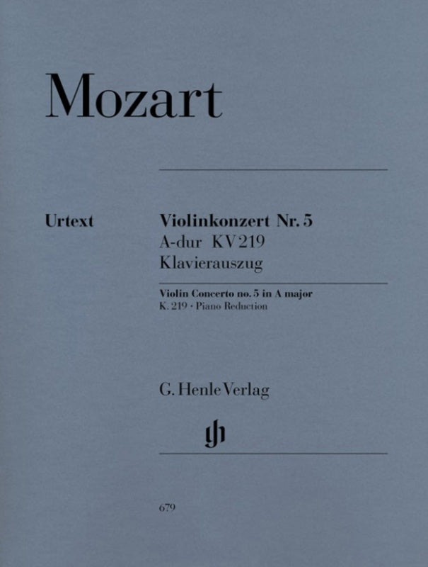 Mozart: Violin Concerto No 5 A Major K 219 Violin & Piano