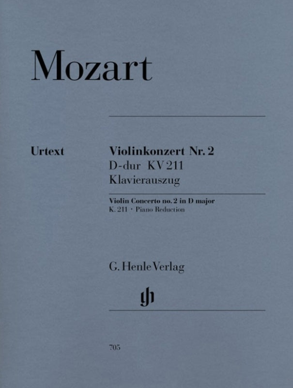 Mozart: Violin Concerto No 2 D Major K 211 Violin & Piano