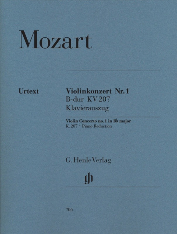 Mozart: Violin Concerto No 1 in B-flat Major K 207 for Violin & Piano