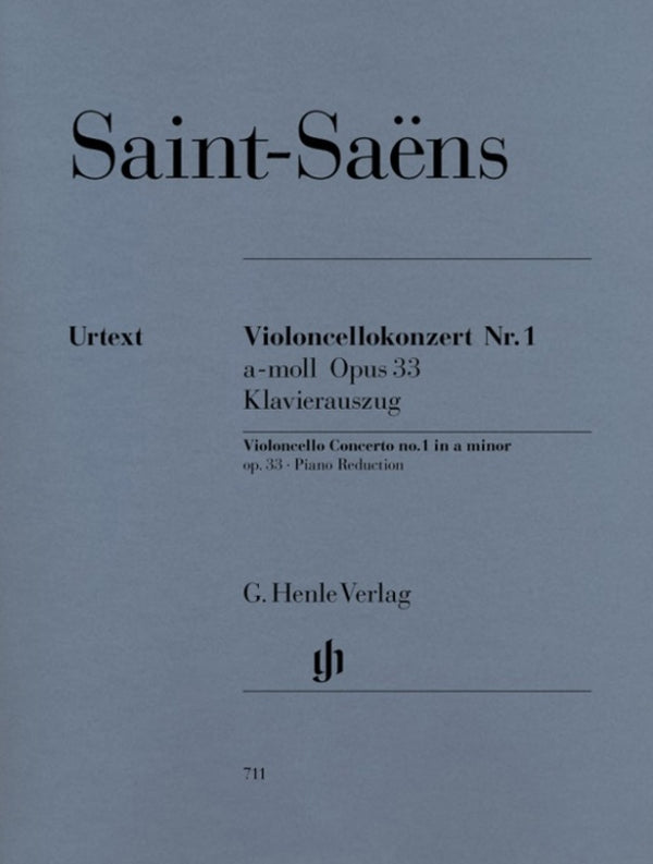 Saint-Saëns: Cello Concerto No 1 in A Minor Op 33 for Cello & Piano