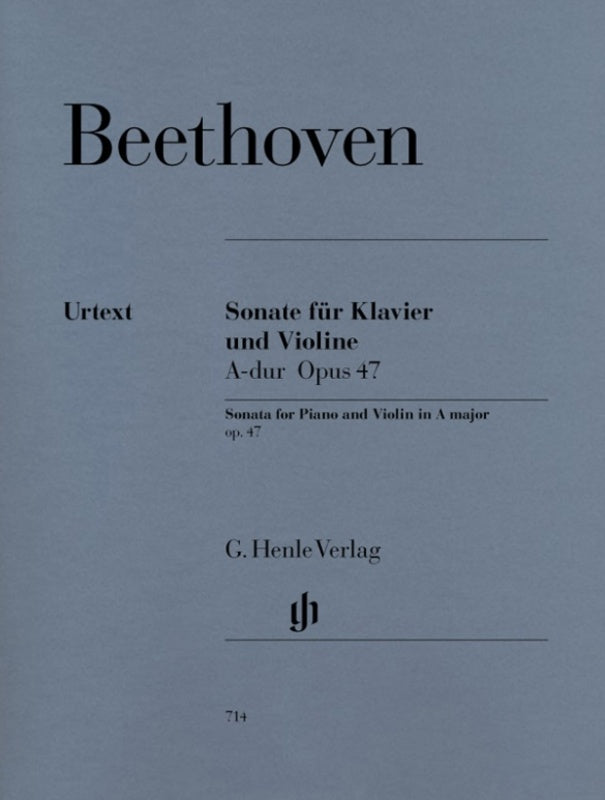 Beethoven: Violin Sonata in A Major Kreutzer Op 47 for Violin & Piano