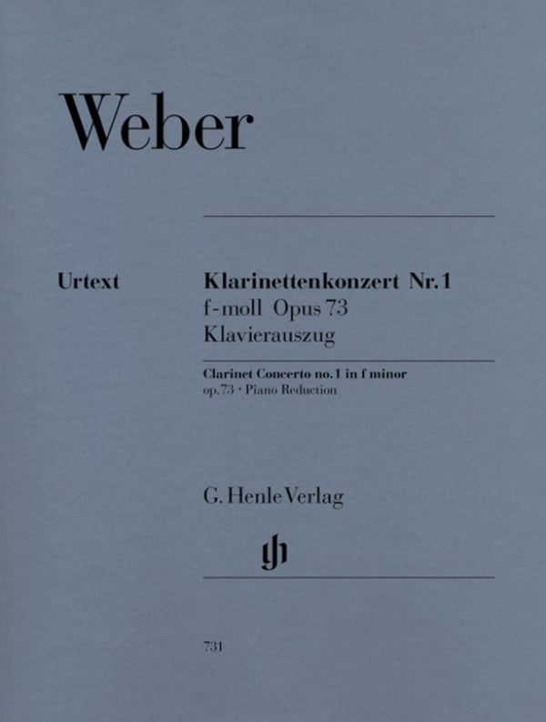 Weber: Clarinet Concerto in F Minor Op 73 No 1 Clarinet & Piano
