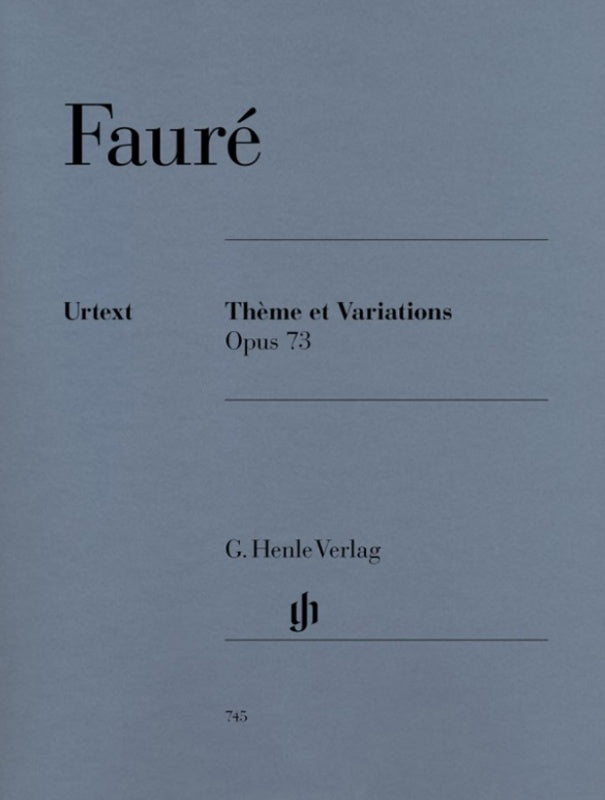 Fauré: Theme & Variations Op 73 Piano Solo