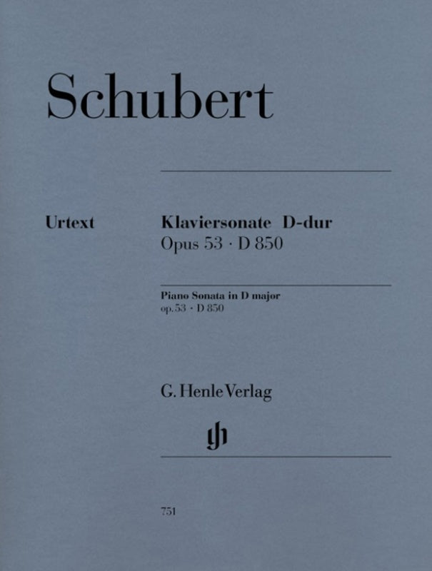 Schubert: Piano Sonata in D Major Op 53 D 850