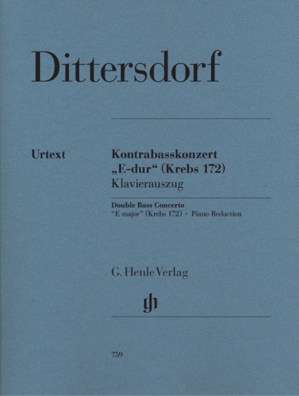Dittersdorf: Double Bass Concerto in E Major Krebs 172 Double Bass & Piano
