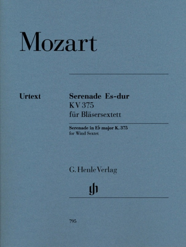 Mozart: Serenade E flat major K. 375 for 2 Clarinets, 2 Horns and 2 Bassoons - Parts Only
