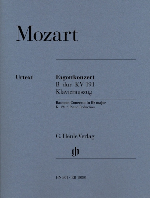 Mozart: Bassoon Concerto in Bb Major K 191 Bassoon/Piano