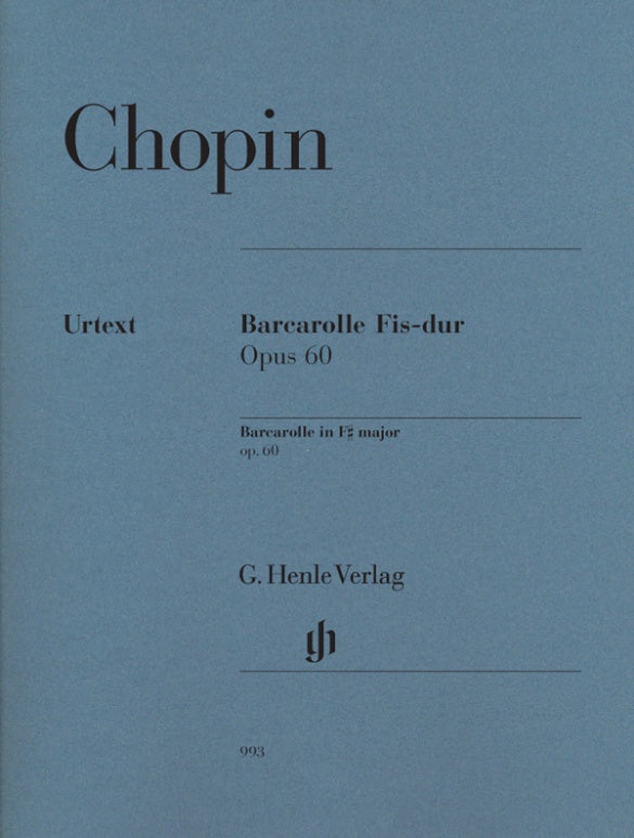 Chopin: Barcarolle in F-sharp Minor Op 60 Piano Solo