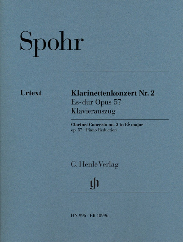 Spohr: Clarinet Concerto No 2 in Eb Major Op 57 Clarinet & Piano