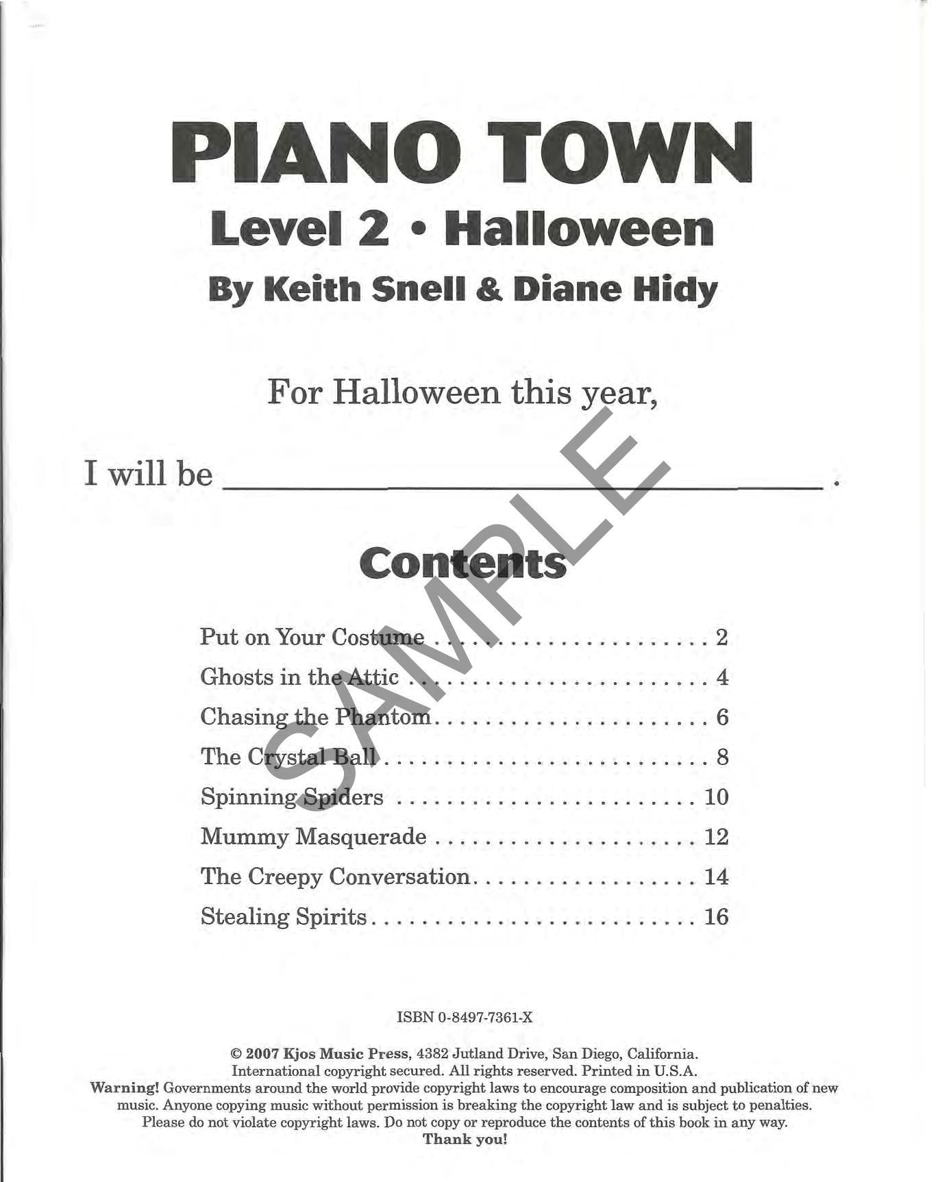 Piano Town Halloween, Level 2