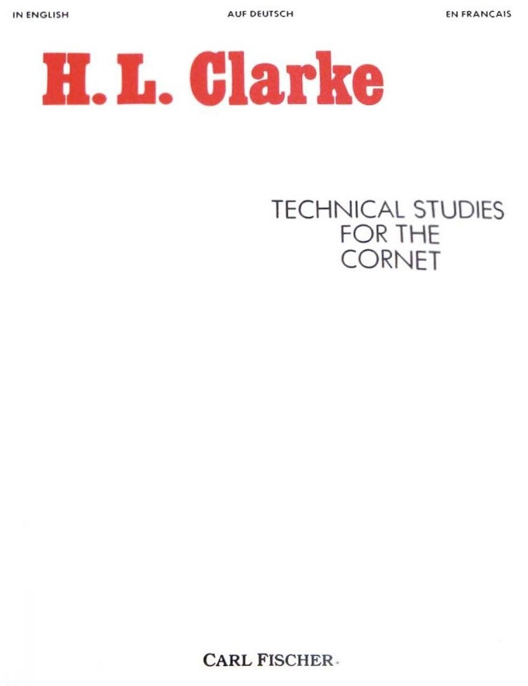 Clarke: Technical Studies for the Cornet