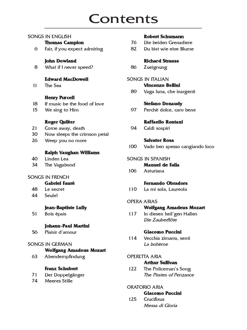 Standard Vocal Literature - Bass