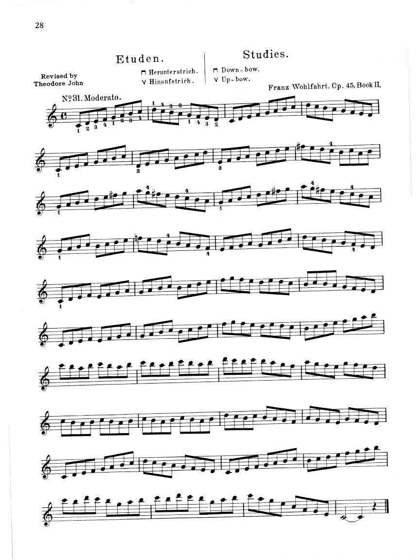 Wohlfahrt: 60 Studies, Op. 45 - Book 2