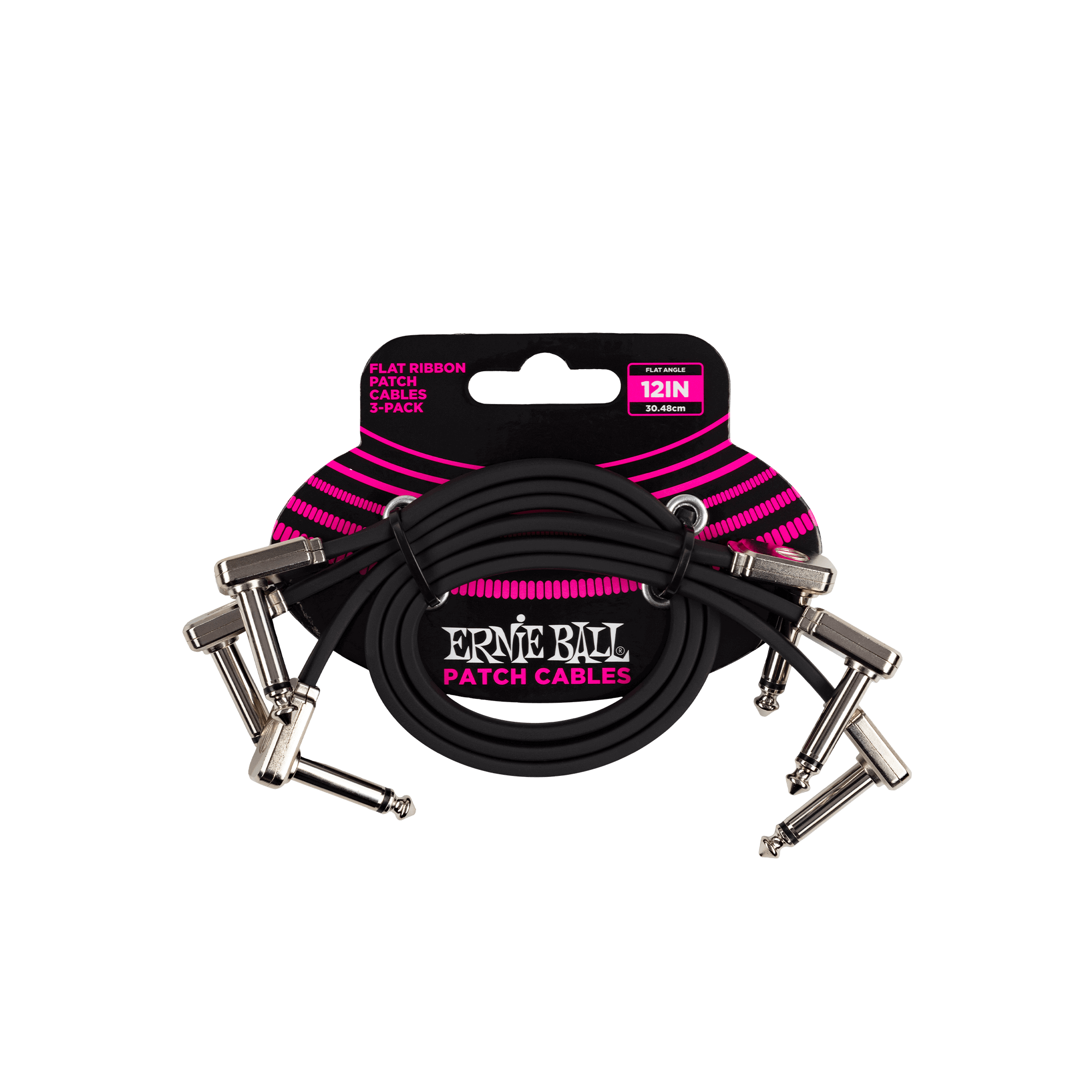 Ernie Ball Flat Ribbon Patch Cables, Black