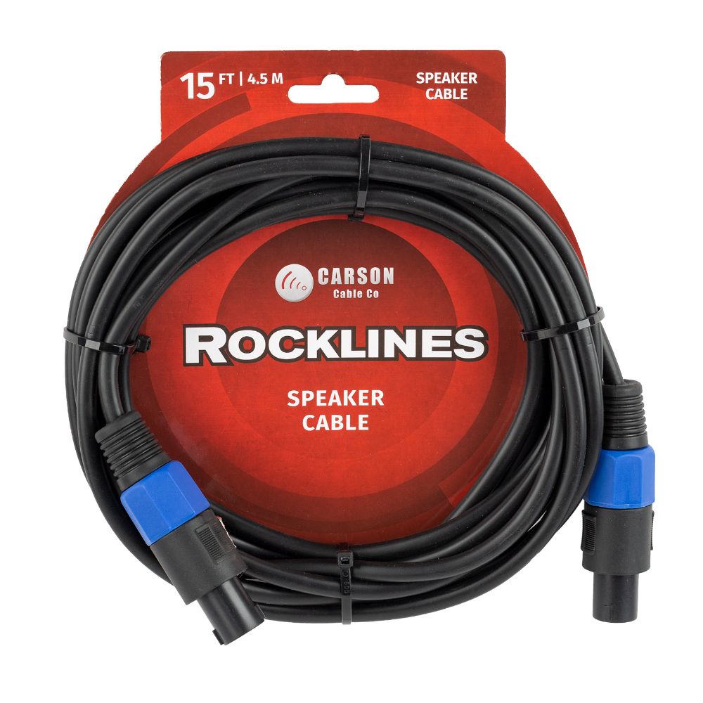 Carson Rocklines Speaker Cable, Speakon to Speakon