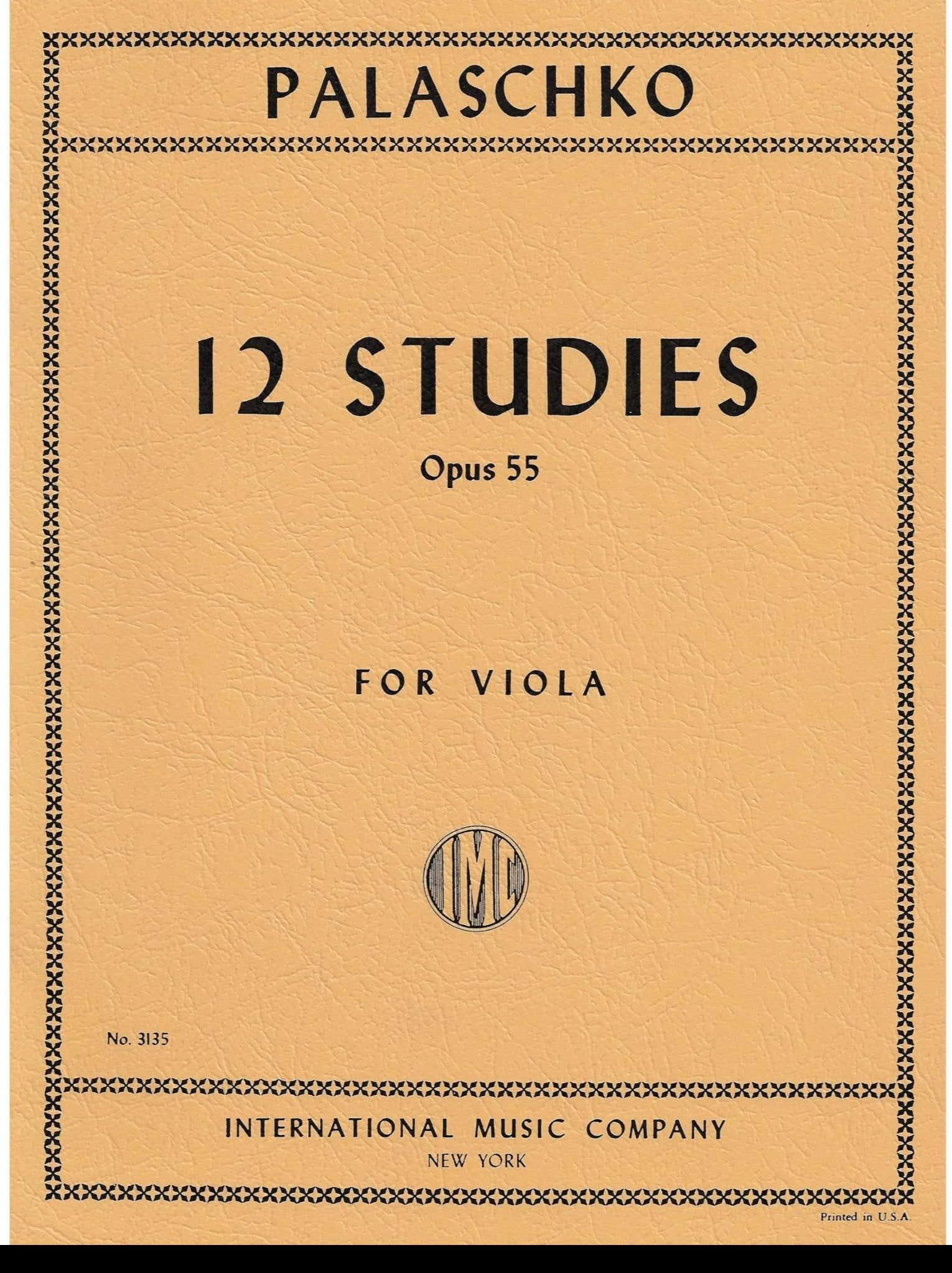 Palaschko: 12 Studies for Viola, Op. 55