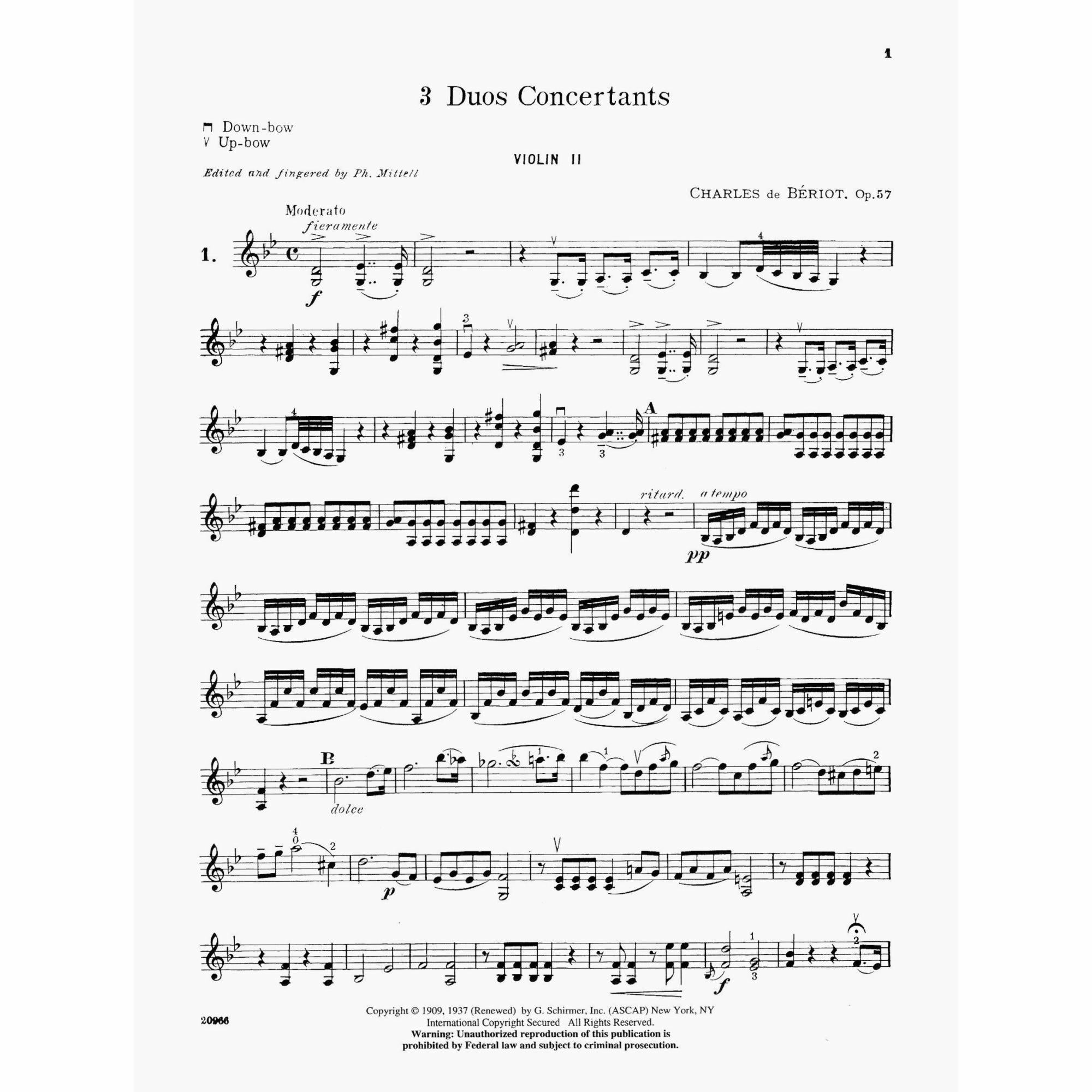 Beriot: Three Duos Concertants