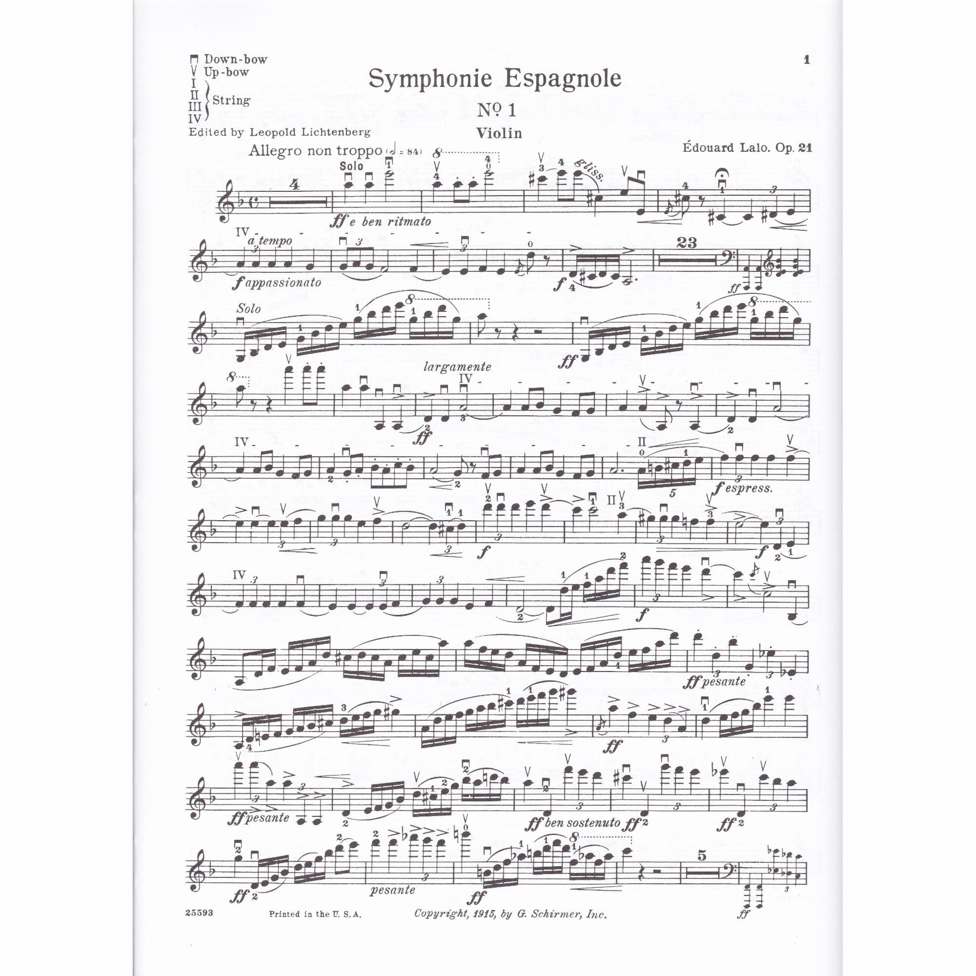 Lalo: Symphonie Espagnole Op. 21