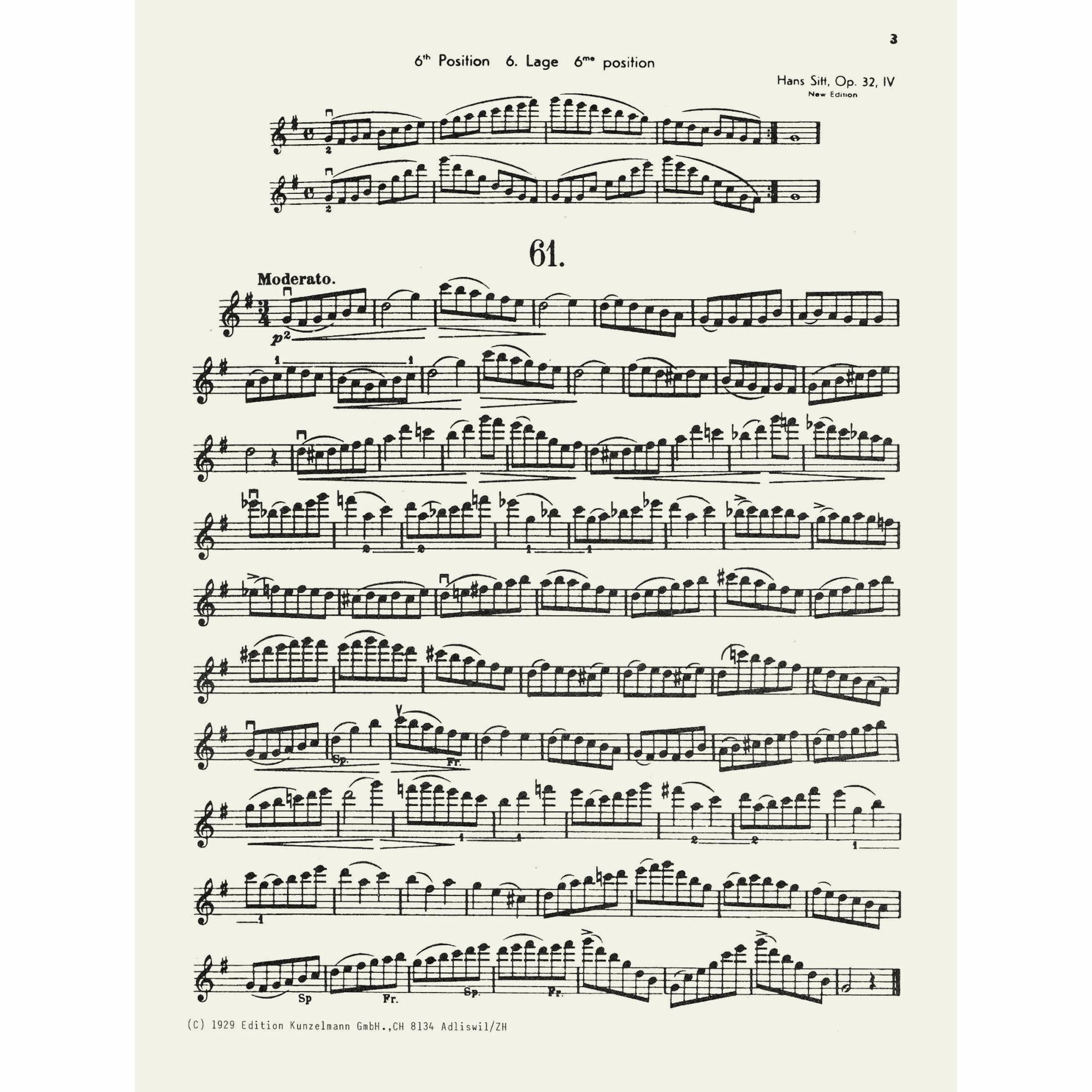 Sitt: 100 Studies, Op. 32 - Book 4